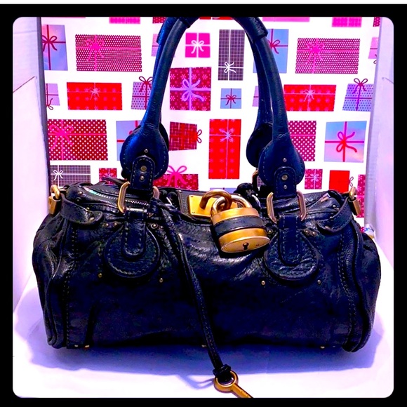 FINAL Chloe Black Paddington Padlock Leather Bag - Picture 2 of 16